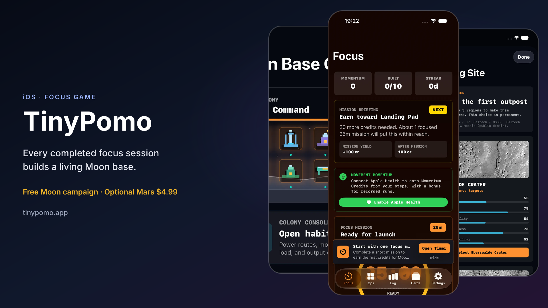 TinyPomo product interface